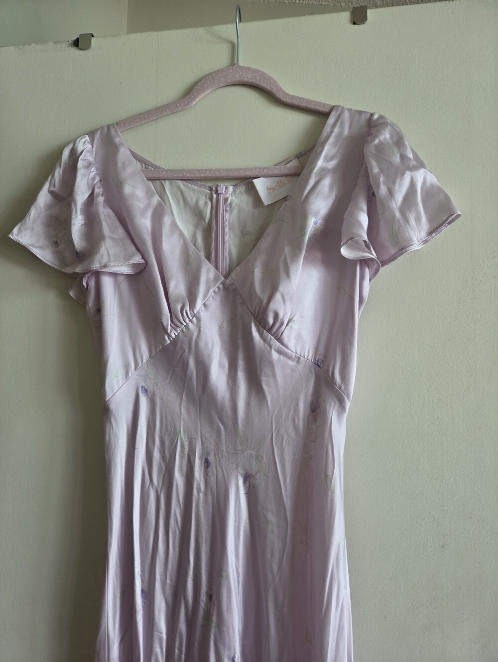 Selkie Valley Girl Flutter Sleeve Slip Dress - Picture 5 of 9